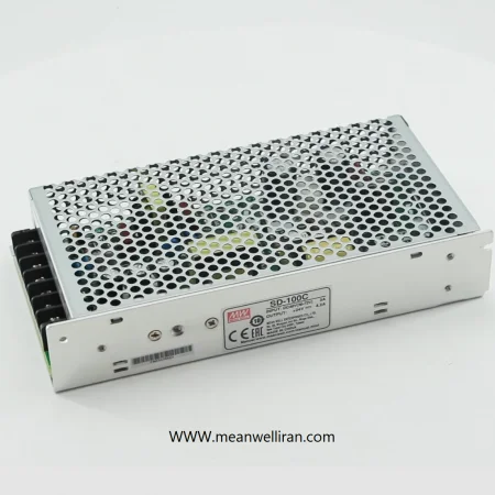 منبع تغذیه SD-100C-5 کانورتر DC / DC converter توان 100 وات ، ورودی مبدل 19 ~ 36 VDC پاور سوئیچینگ 5 ولت 20 آمپر ، آداپتور مین ول MEANWELL MW .