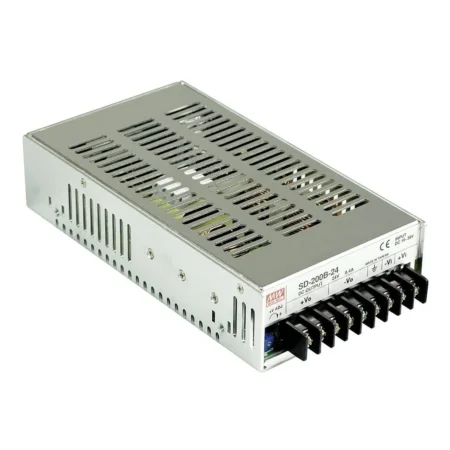 منبع تغذیه SD-200C-24 یک کانورتر DC به DC با ورودی 36 الی 72 ولت و خروجی 24 ولت ، 8.4 آمپر و توان 200 وات ، مبدل و آداپتور مین ول ... .