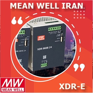 پوستر اصلی معرفی خبری محصول منبع تغذیه ریلی خانواده XDR-E مینول