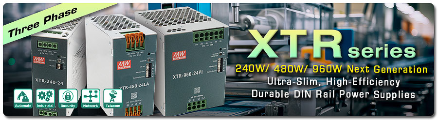 پوستر خبری منبع تغذیه ریلی ورودی سه فاز XTR